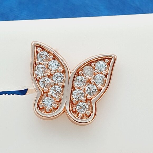 "14K Rose Gold Plated 925 Sterling Silver Earrings for Women/Girls, US44013 - Picture 4 of 11